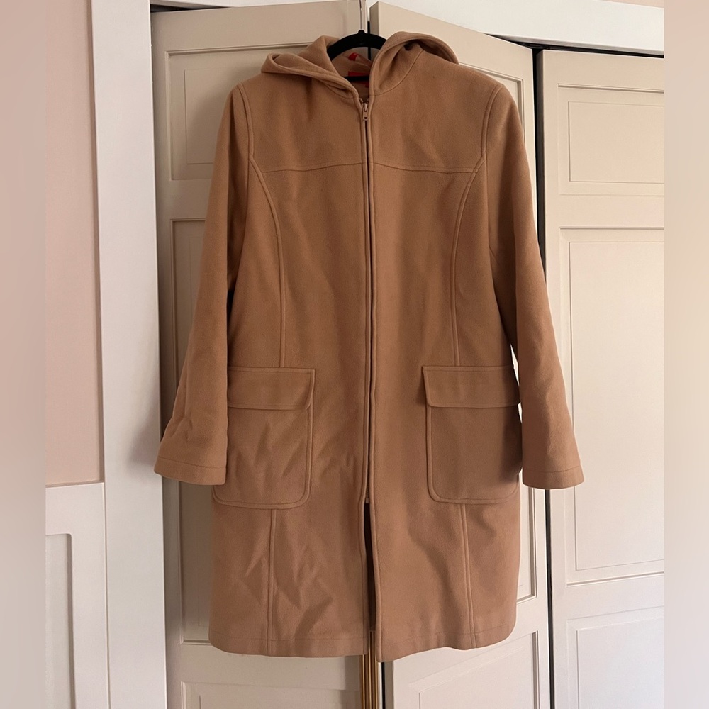 Wool hooded zip up jacket with pockets M